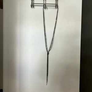 Long, Lariat Style Necklace - Gunmetal